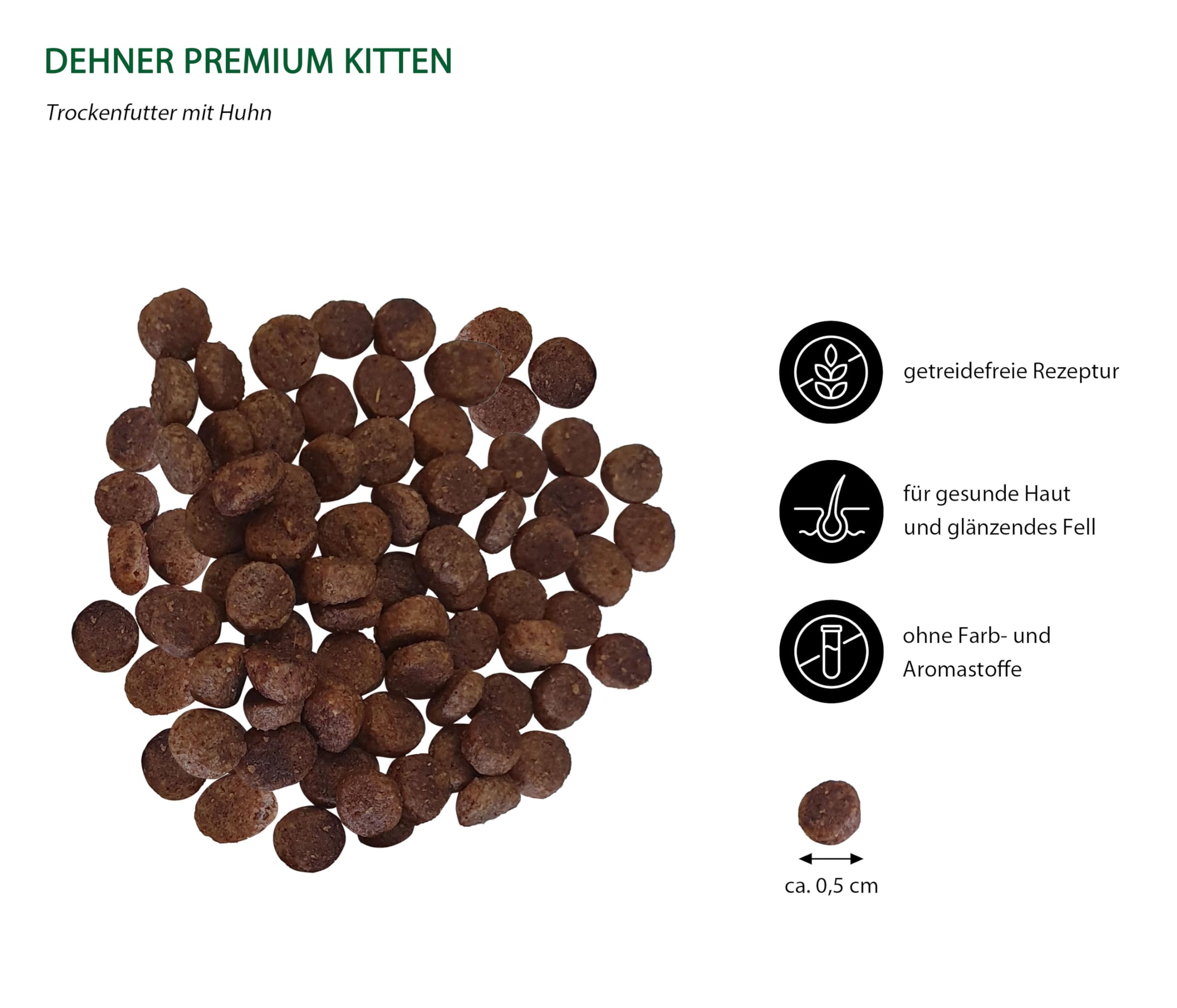 dehner-premium-kitten-huhn-trockenfutter-2-kg-getreidefrei image 2