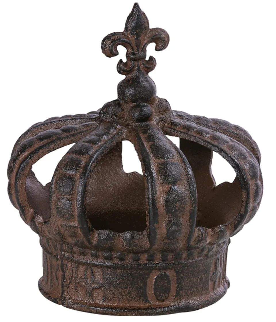 dehner-dekofigur-krone-gusseisen-edelrost-15x15x17cm-frostfest image 1