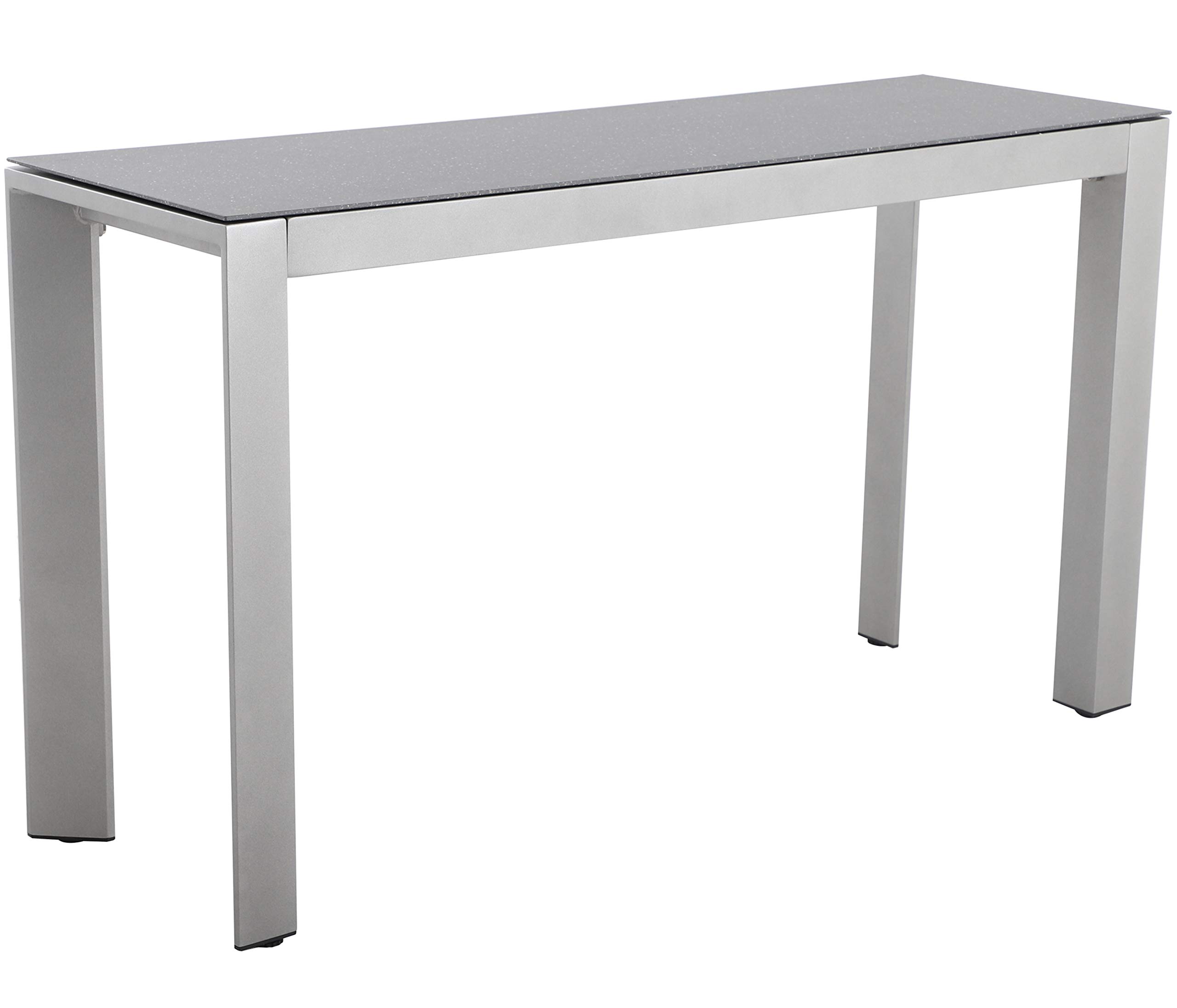 dehner-chicago-tisch-schmal-aluminium-grau-133x42-cm image 4
