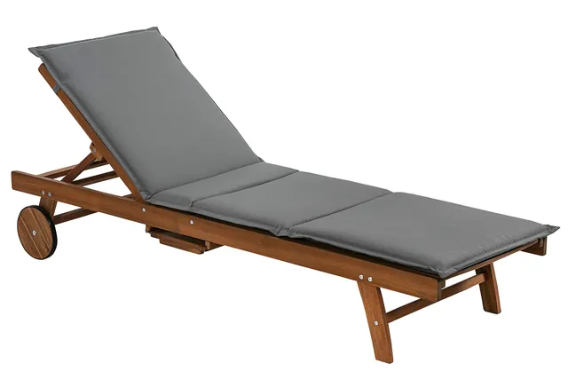 dehner-ravenna-rollliege-akazie-200x89x70-cm-braun-grau image 1