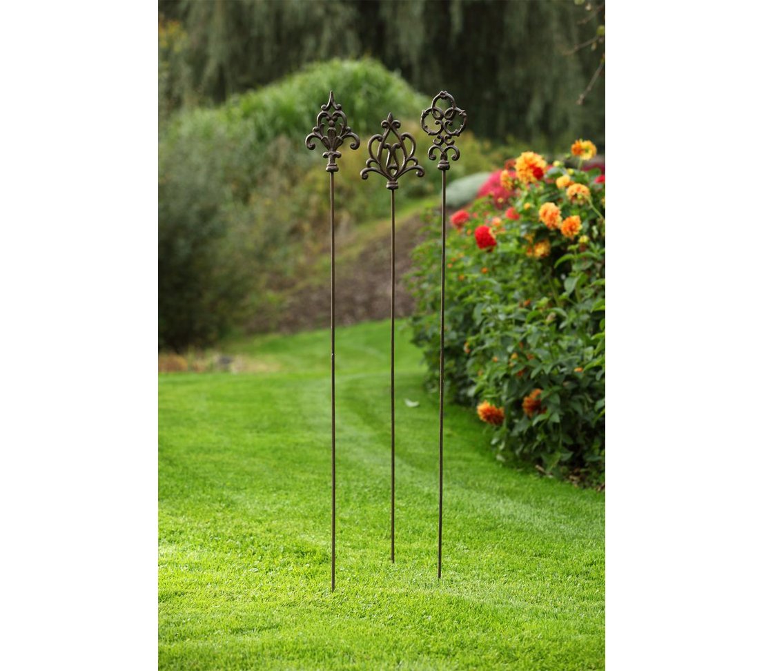 dehner-ornament-spitz-gartenstab-gusseisen-6-st-ck-edelrost image 5