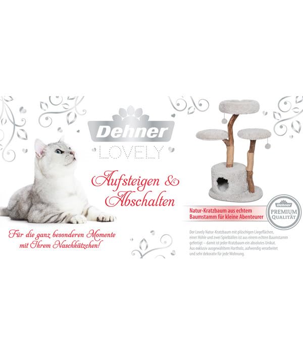 dehner-premium-lovely-katzen-kratzbaum-hellgrau-110-cm-pl-sch image 4