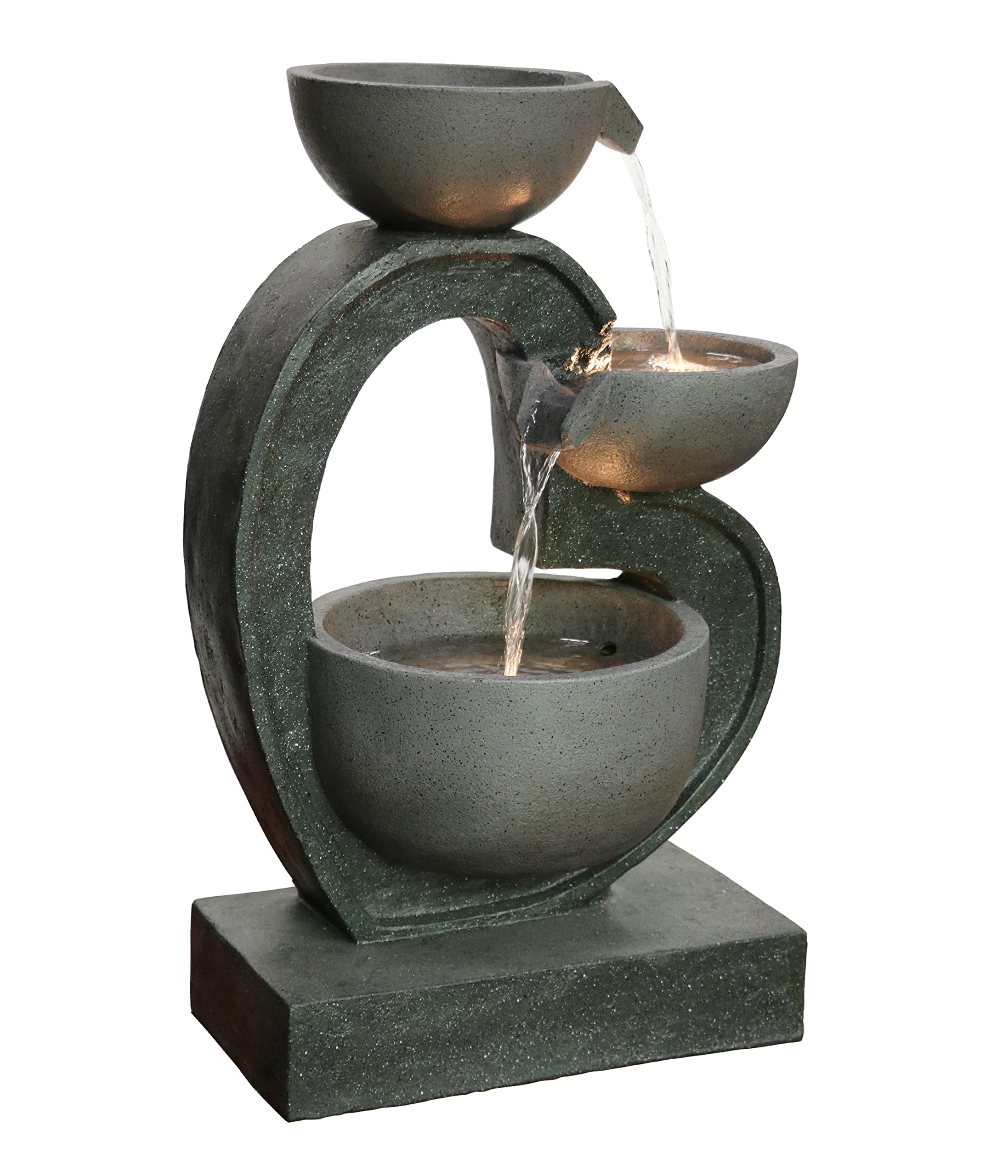 dehner-gartenbrunnen-heart-led-polyresin-grau image 2