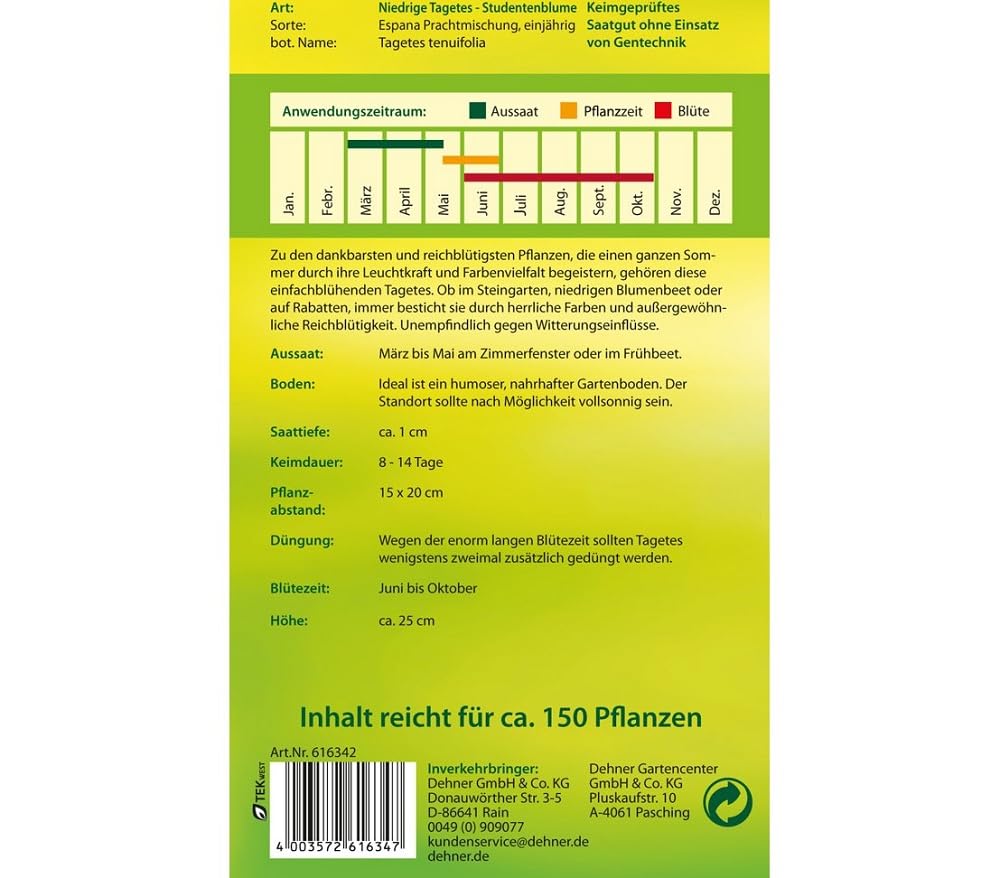 dehner-blumensamen-tagetes-espana-5er-pack-einj-hrig image 2