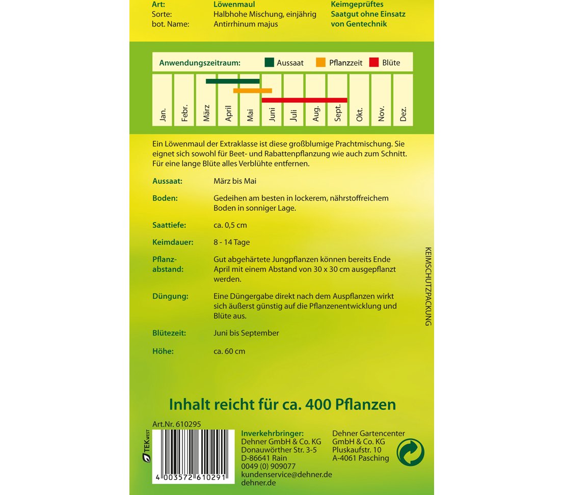 dehner-l-wenmaul-halbhohe-mischung-blumensamen-5er-pack image 2