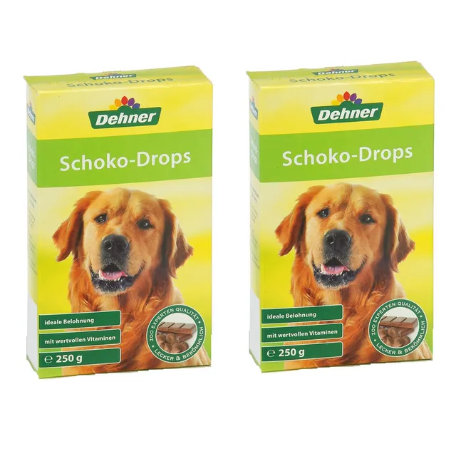 dehner-schoko-drops-hundeleckerlis-500g-2x250g image 1
