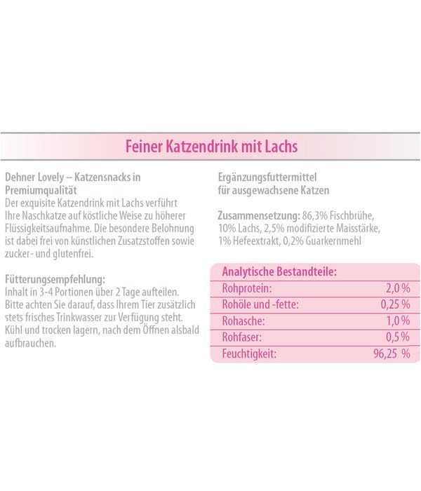 dehner-lovely-katzendrink-adult-lachs-24x140g-zuckerfrei image 3