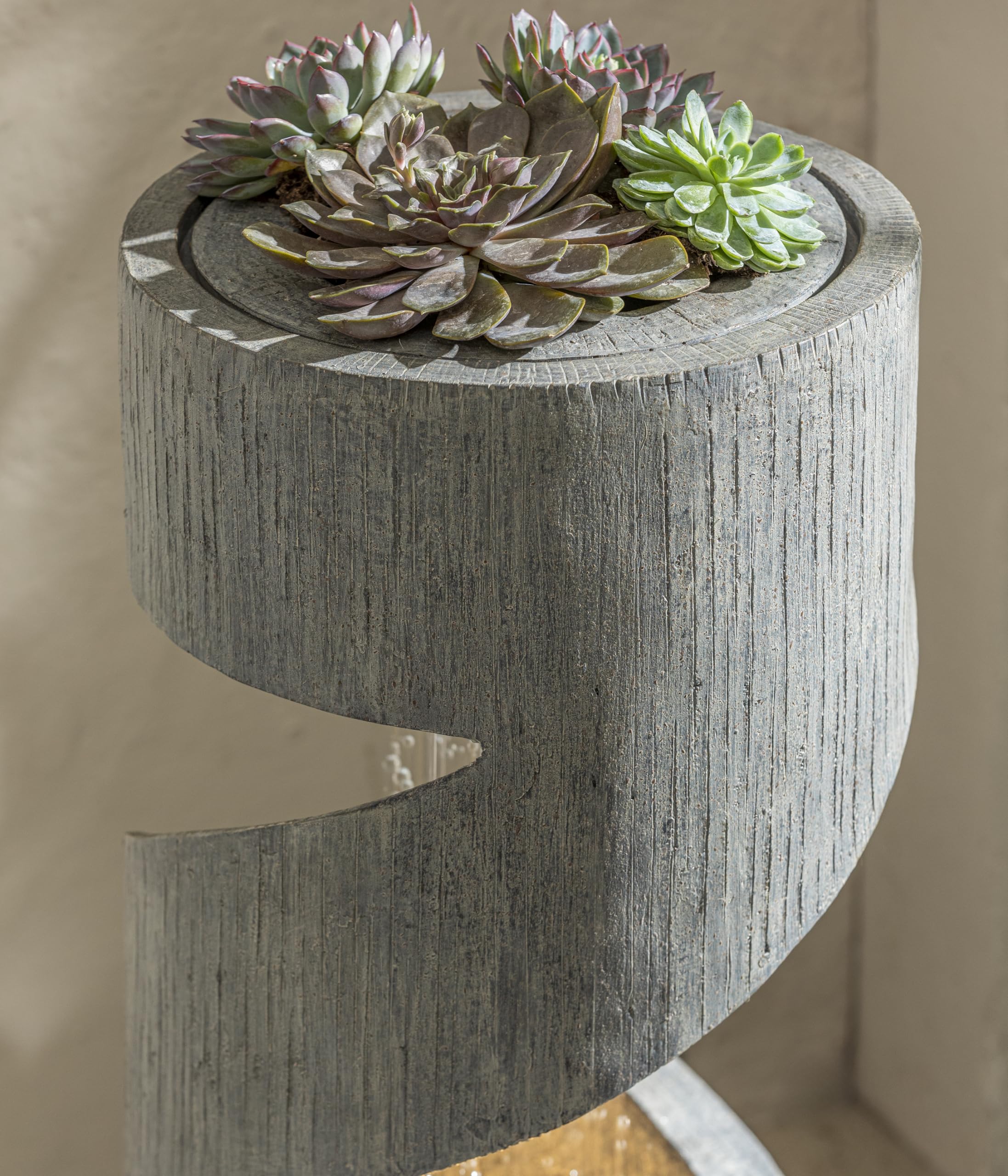 dehner-gartenbrunnen-ronda-solarbrunnen-led-polyresin-grau image 6