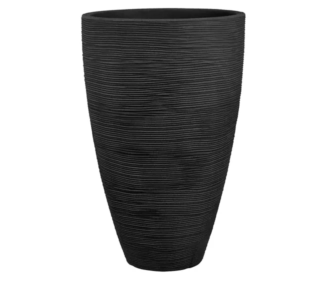 dehner-vino-pflanzvase-60-cm-bertopf-anthrazit-riffel image 1