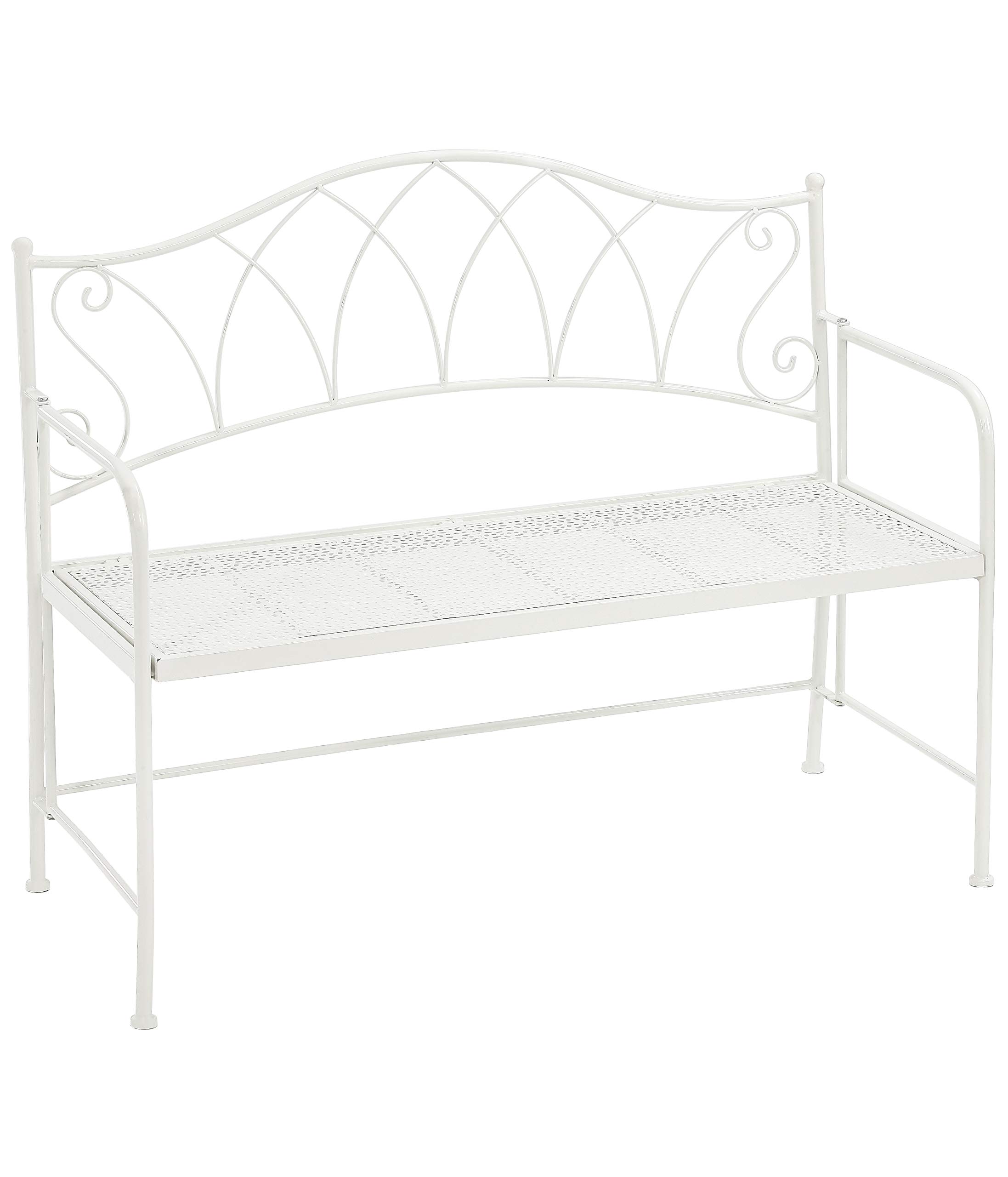dehner-luca-klappbank-metall-wei-115-cm image 1