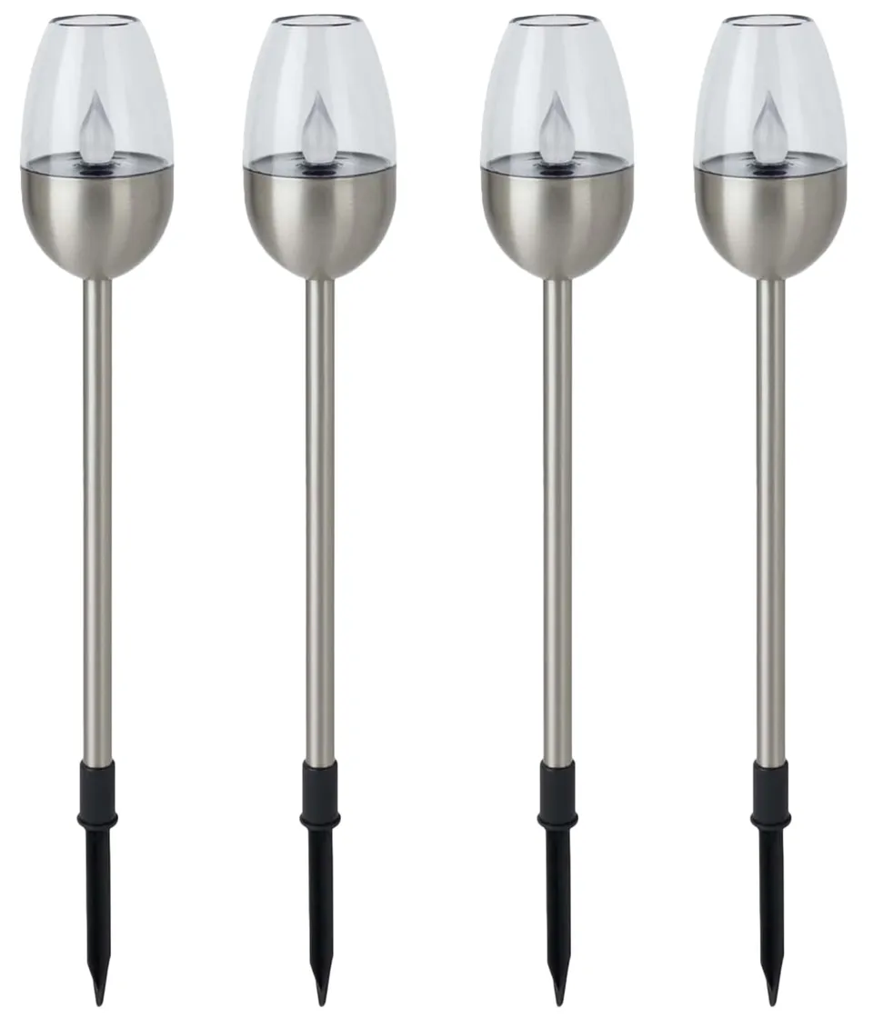 dehner-solarleuchte-flame-led-silber-4er-set-41-7-cm image 1