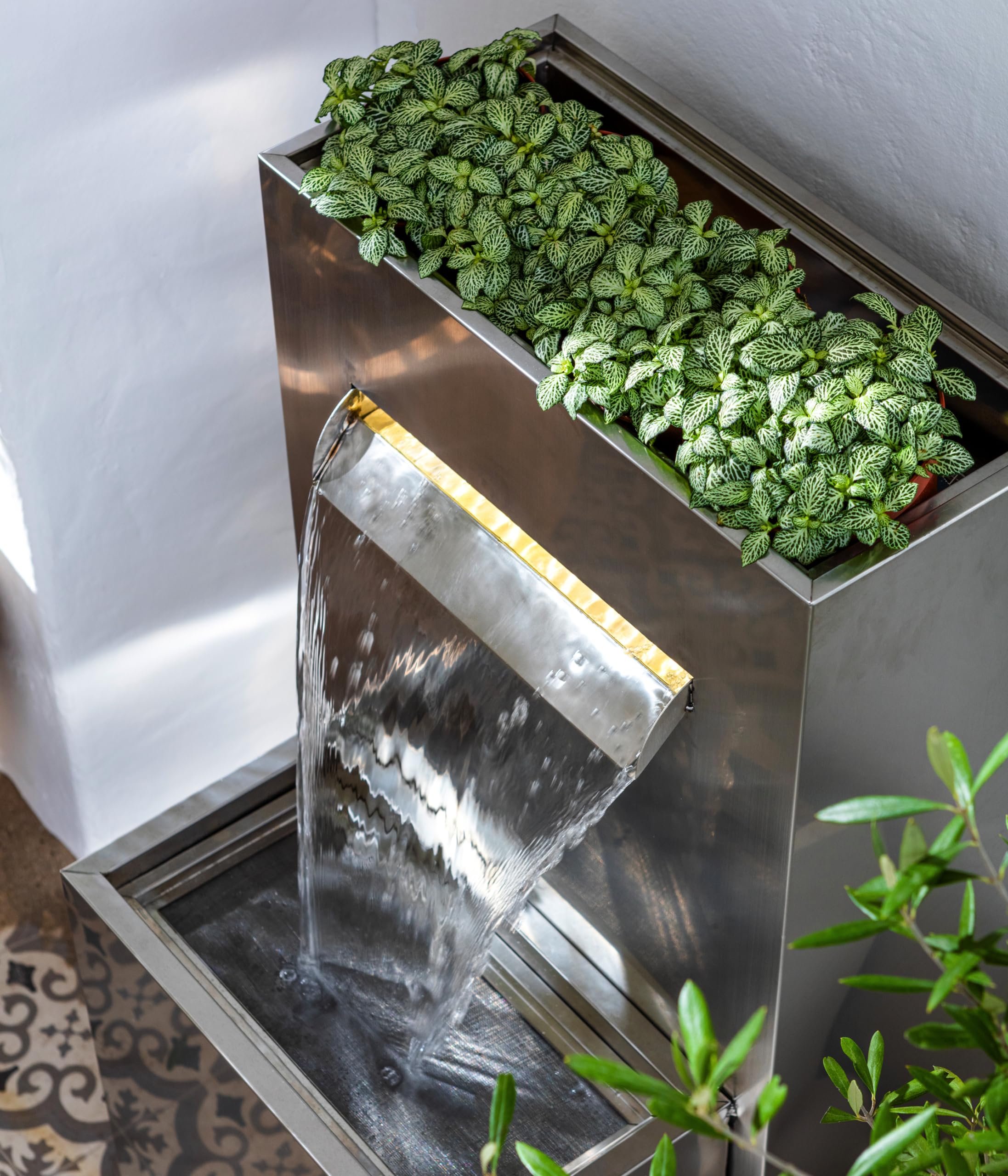 dehner-dallas-gartenbrunnen-edelstahl-89x46x44-silber-led image 6