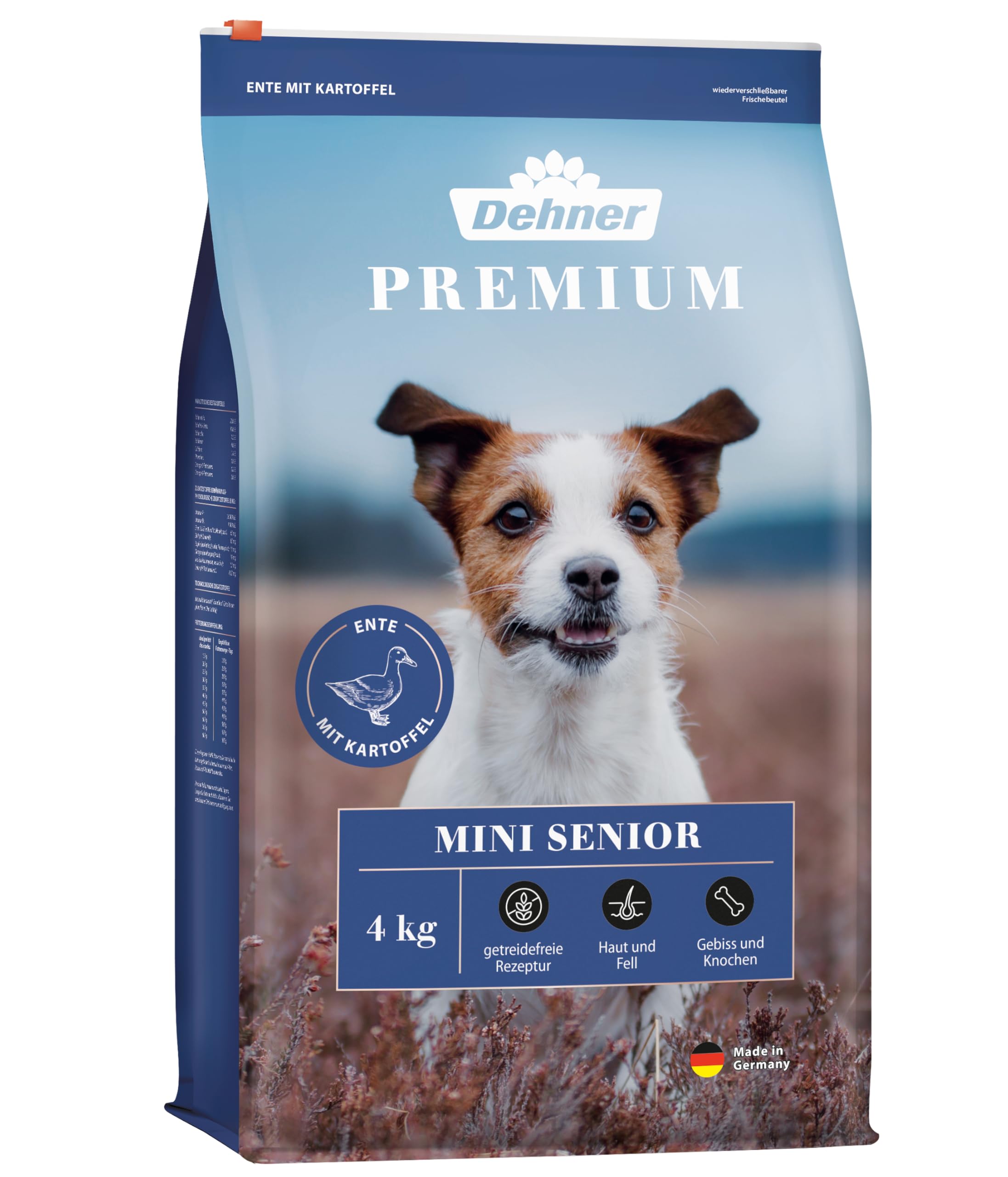 dehner-premium-mini-senior-trockenfutter-ente-lamm-4-kg image 1