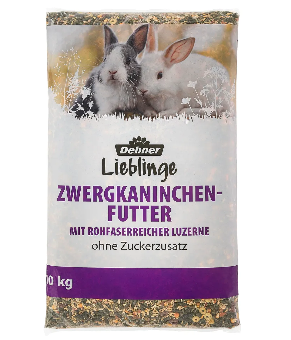 dehner-lieblinge-zwergkaninchen-futter-nagerfutter-10-kg-rohfaserreich image 1