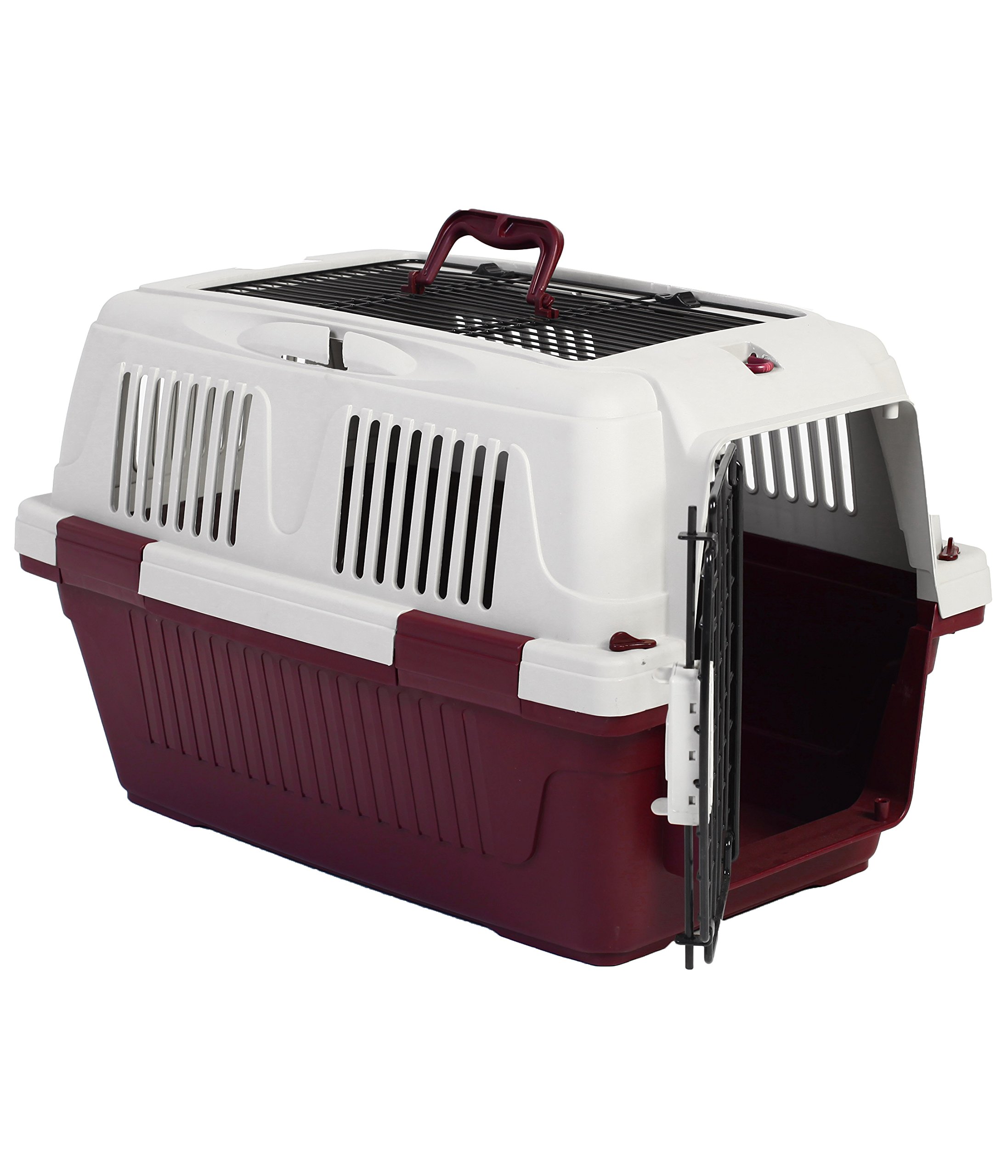 dehner-lieblinge-robbi-transportbox-57x37x35-rot-grau image 1