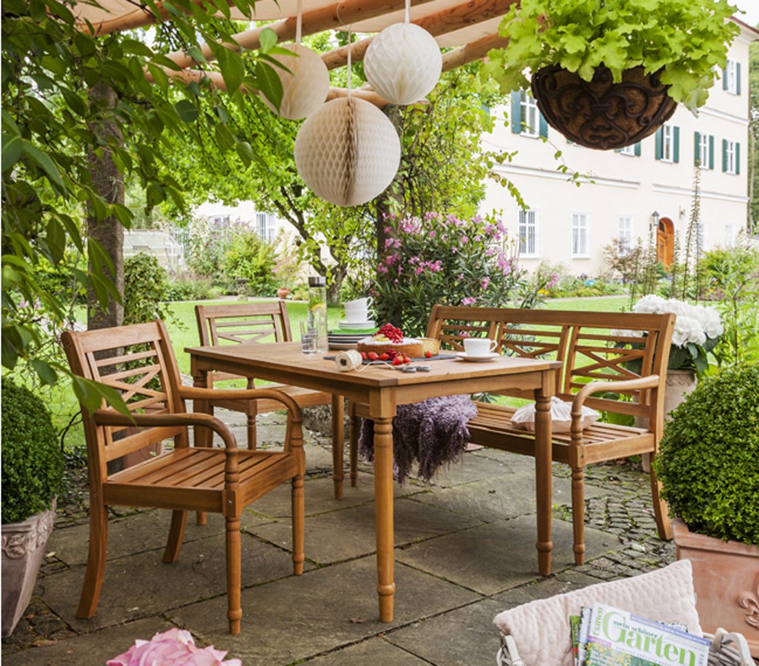 dehner-gartenbank-samoa-3-sitzer-150-cm-akazienholz-natur image 2