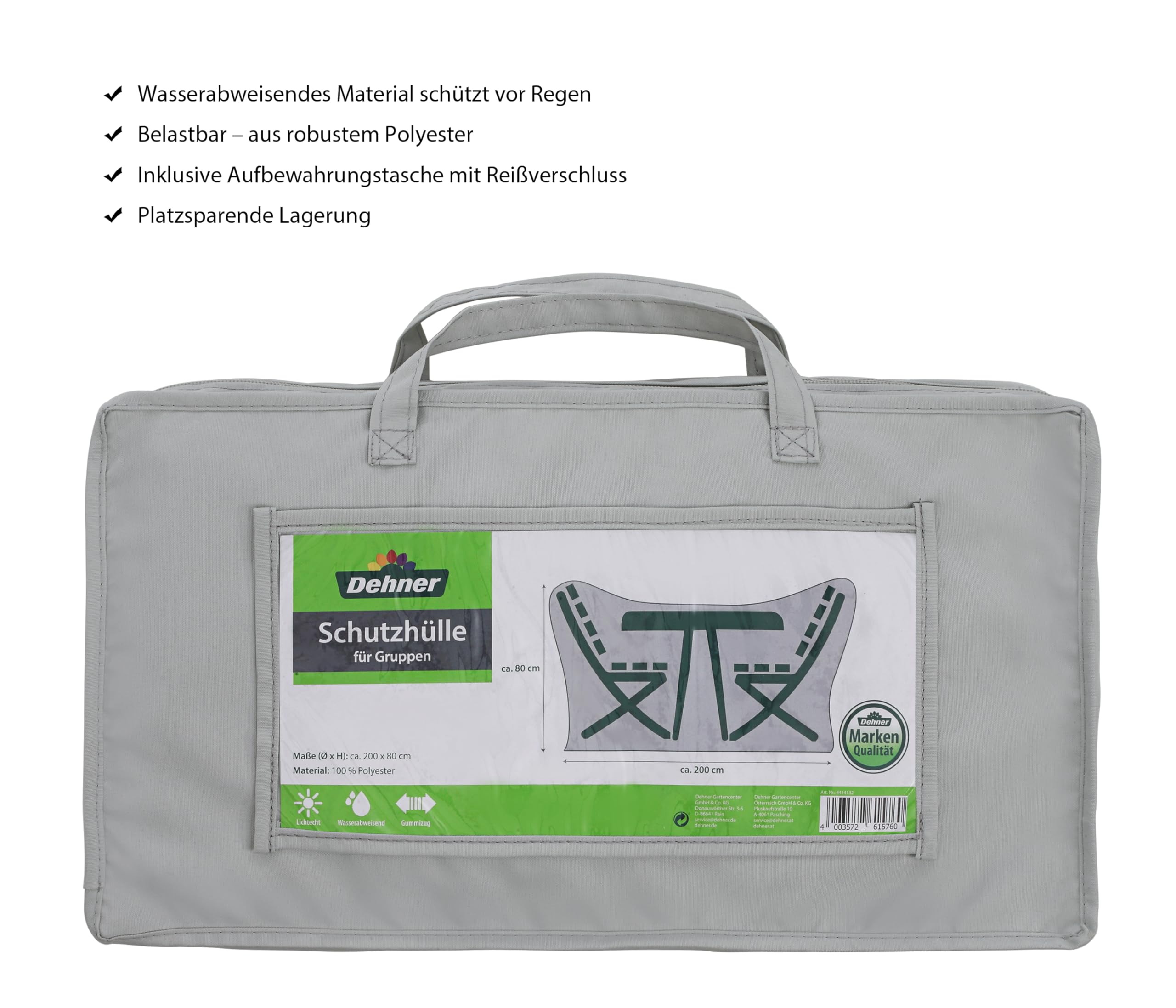 dehner-abdeckung-runde-sitzgruppe-grau-200-polyester image 2
