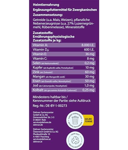dehner-lieblinge-zwergkaninchenfutter-pellets-10-kg-zuckerfrei image 7
