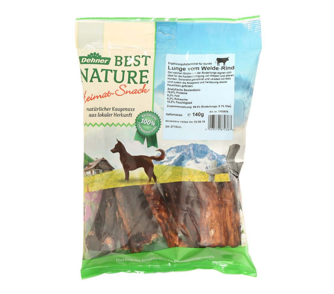 dehner-best-nature-hundesnack-rinderlunge-4x140-g-weich-mit-malz image 2