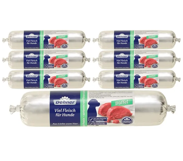 dehner-premium-fleischwurst-hundefutter-b-ffel-7x400-g image 1
