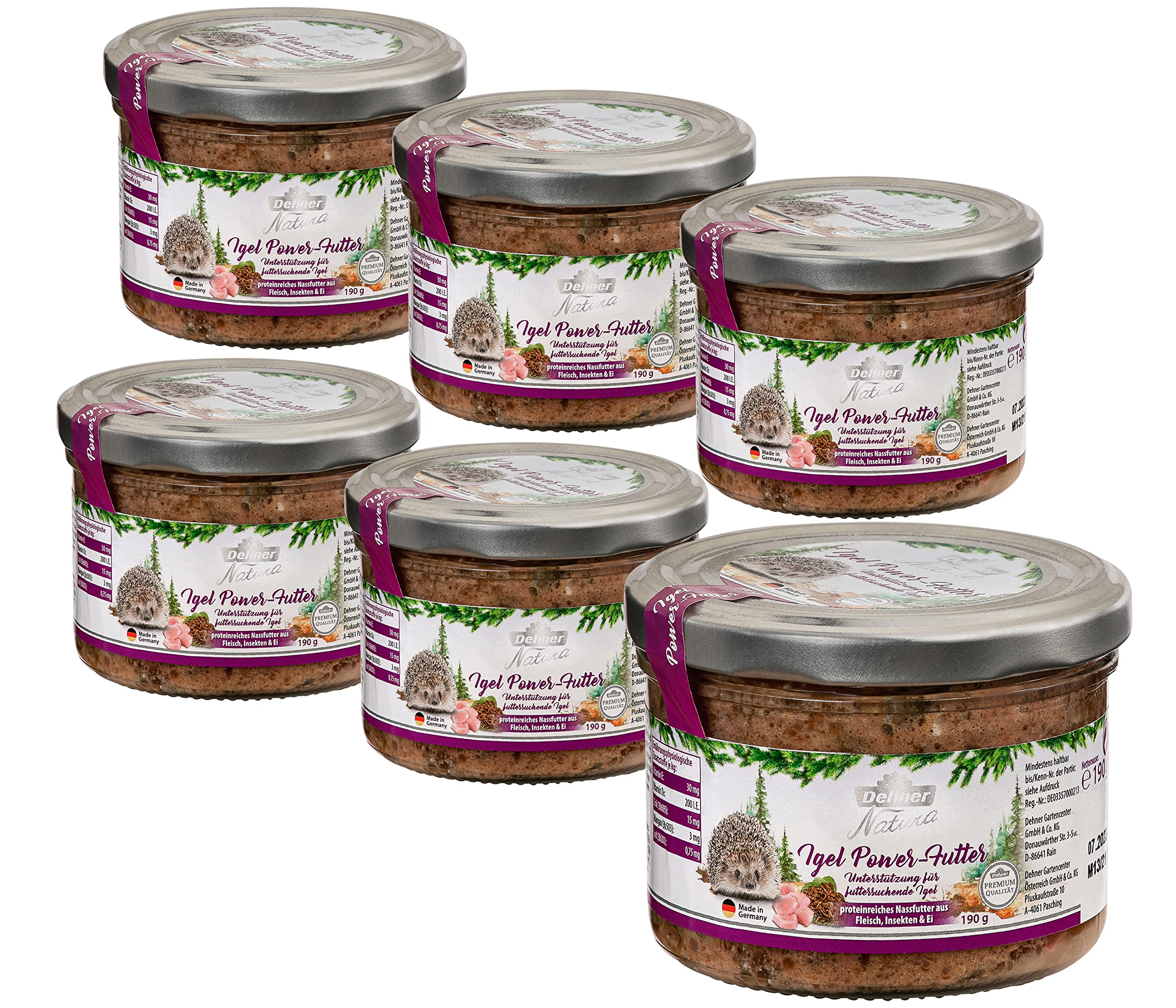 dehner-natura-premium-igelfutter-nassfutter-6x190-g-proteinreich image 4
