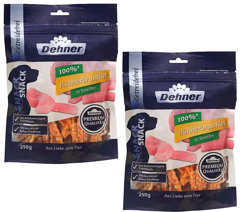 dehner-premium-hundesnack-h-hnerbrust-2x250g-fettarm image 1