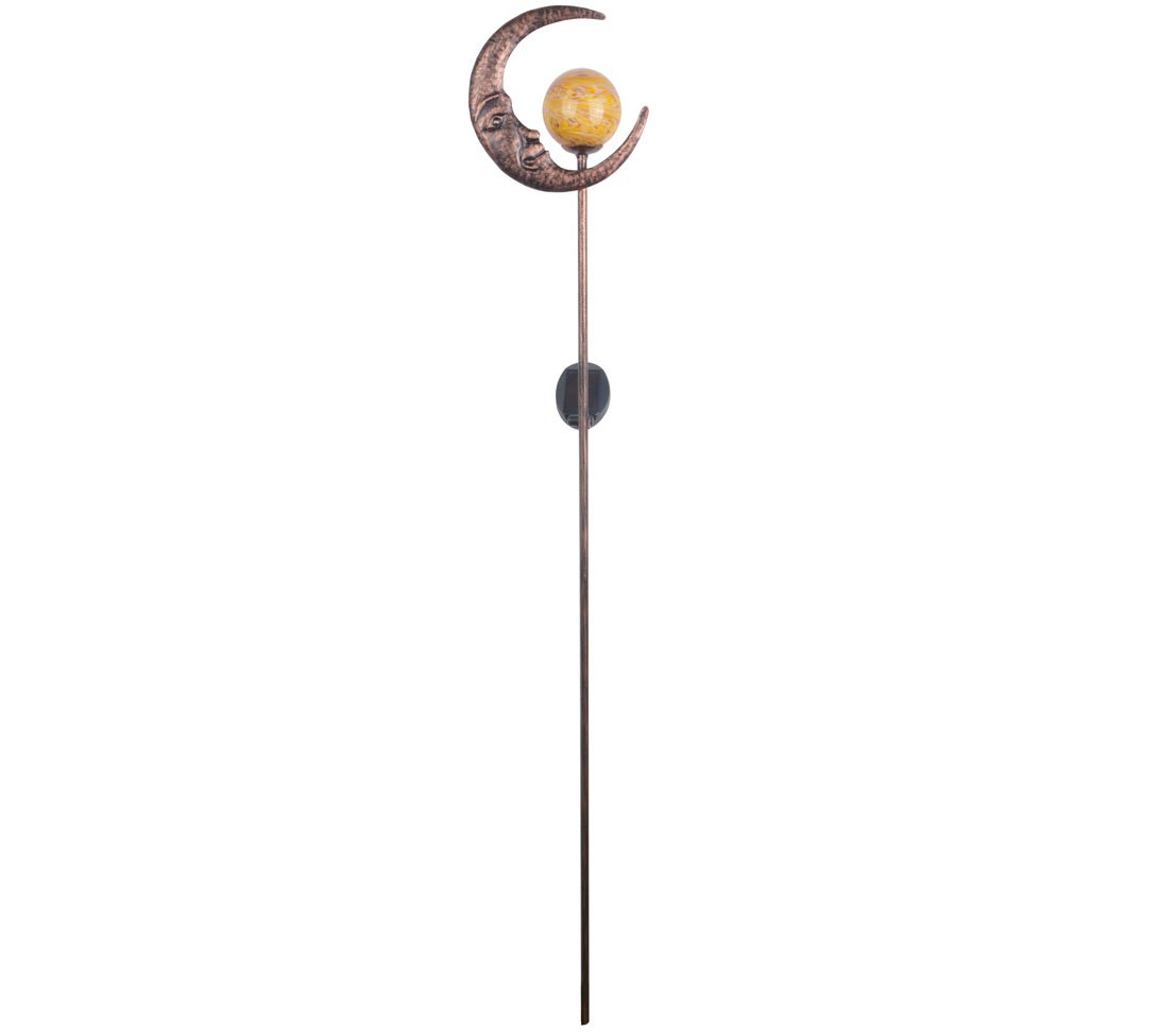 dehner-premium-solar-dekostab-mond-gartendeko-2-st-ck-bronze image 2