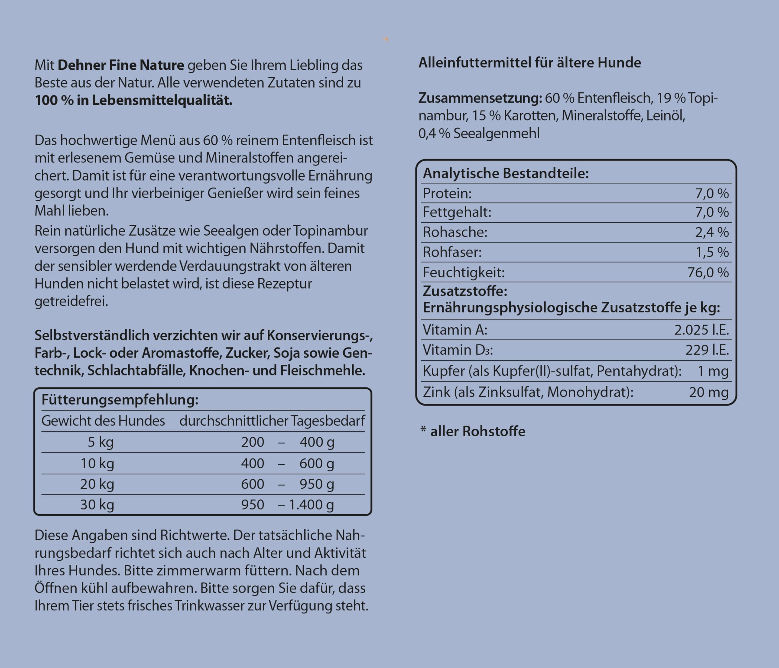 dehner-fine-nature-senior-nassfutter-ente-6x400-g image 5