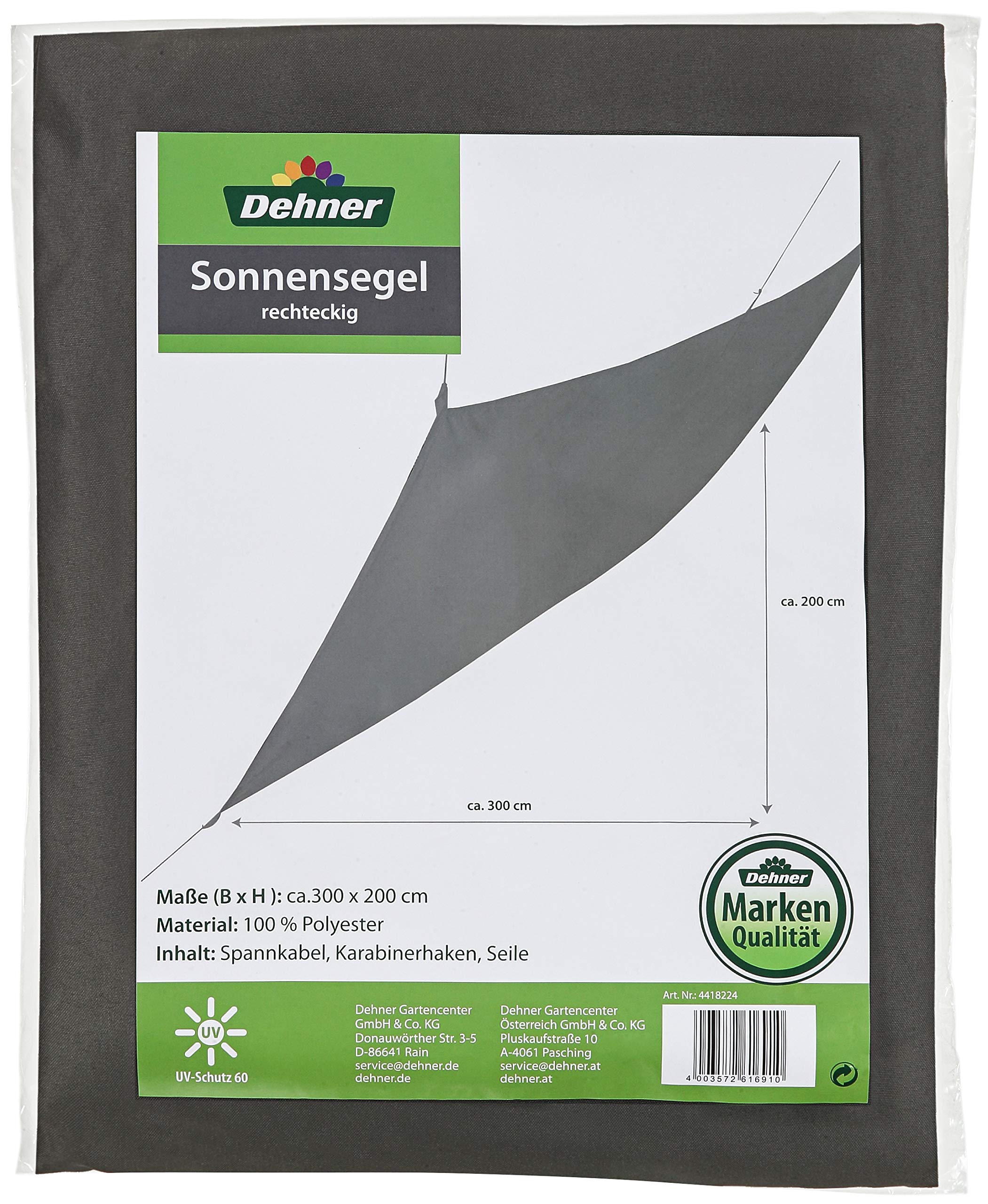 dehner-sonnensegel-rechteckig-300x200-cm-dunkelgrau image 1