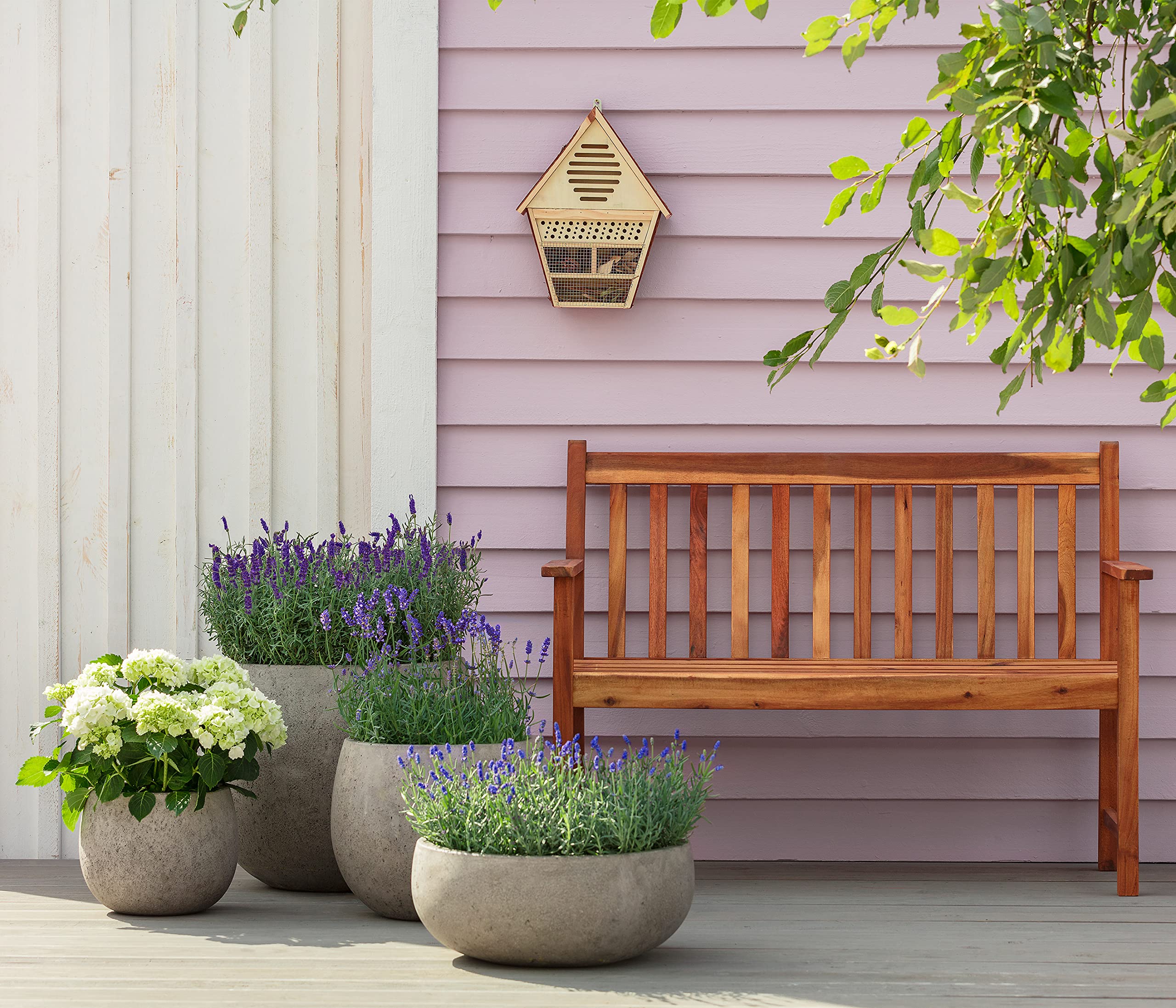 dehner-mykonos-gartenbank-2-sitzer-akazie-braun-120-cm image 6