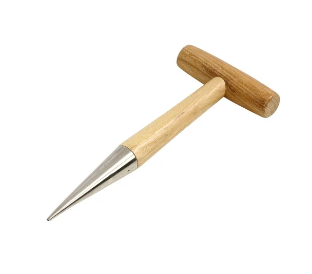 dehner-pflanzholz-t-griff-28-cm-edelstahl-mit-holzgriff image 1