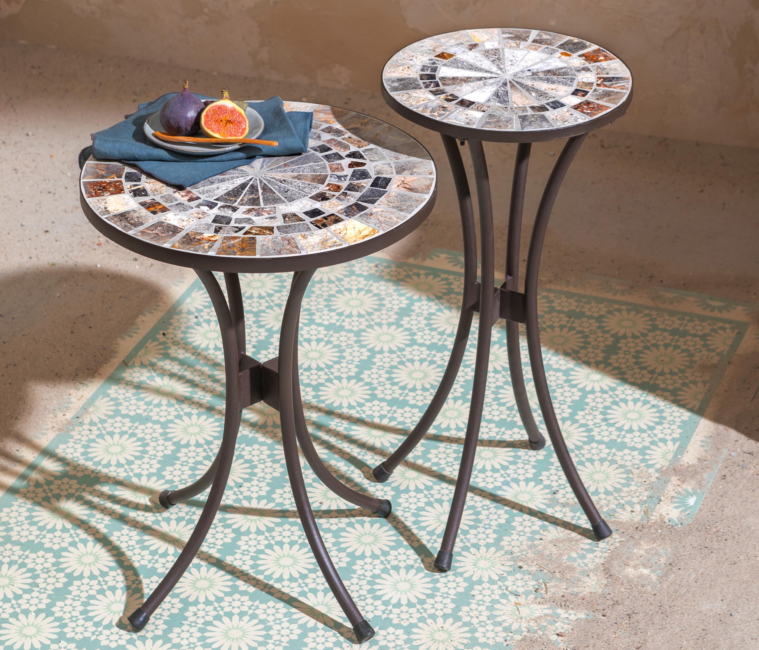 dehner-grazia-blumenhocker-mosaik-braun-grau-30-cm image 2