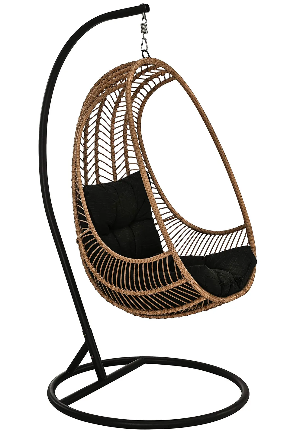 dehner-venezia-h-ngesessel-h-ngestuhl-schwarz-beige-stahl image 1