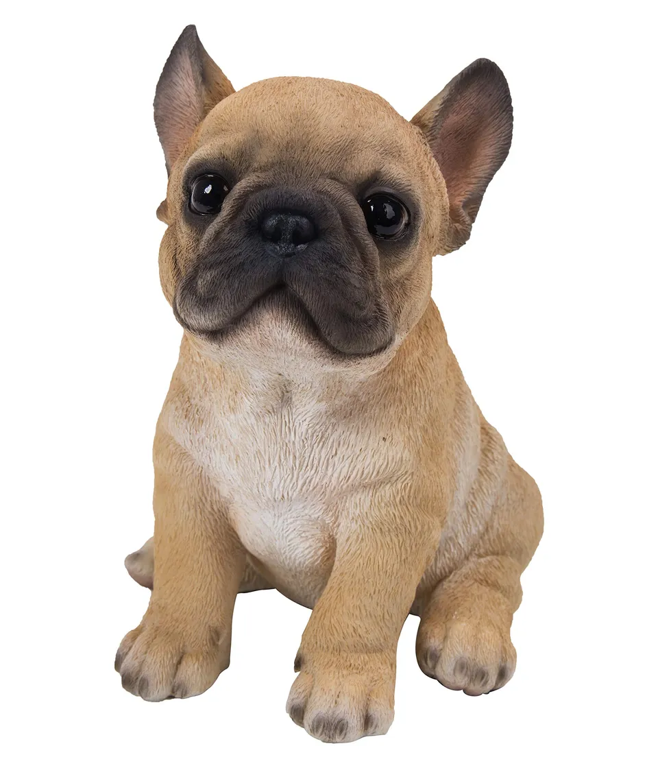 dehner-dekofigur-franz-sische-bulldogge-welpe-braun-polyresin image 1