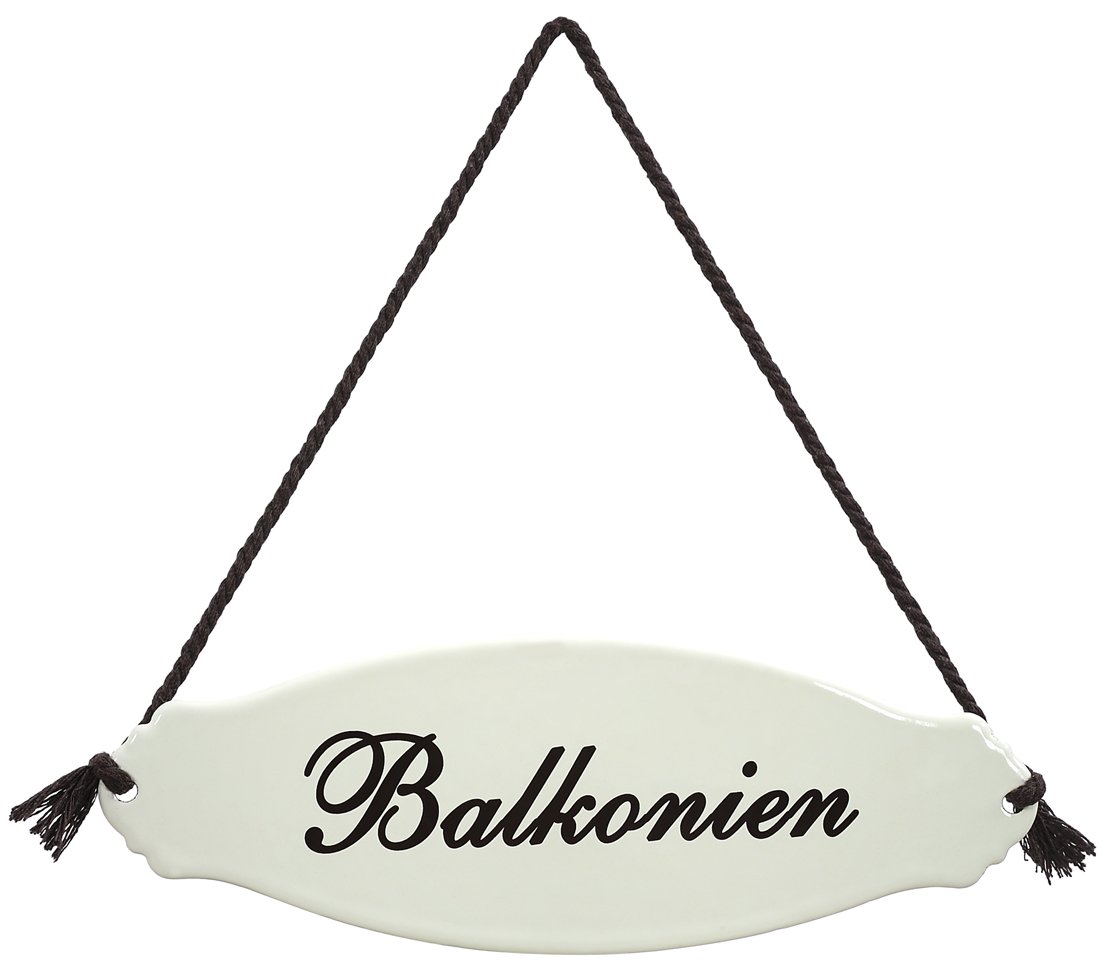 dehner-balkonien-gartenschild-stahl-wei-emaille-30-5-cm image 1