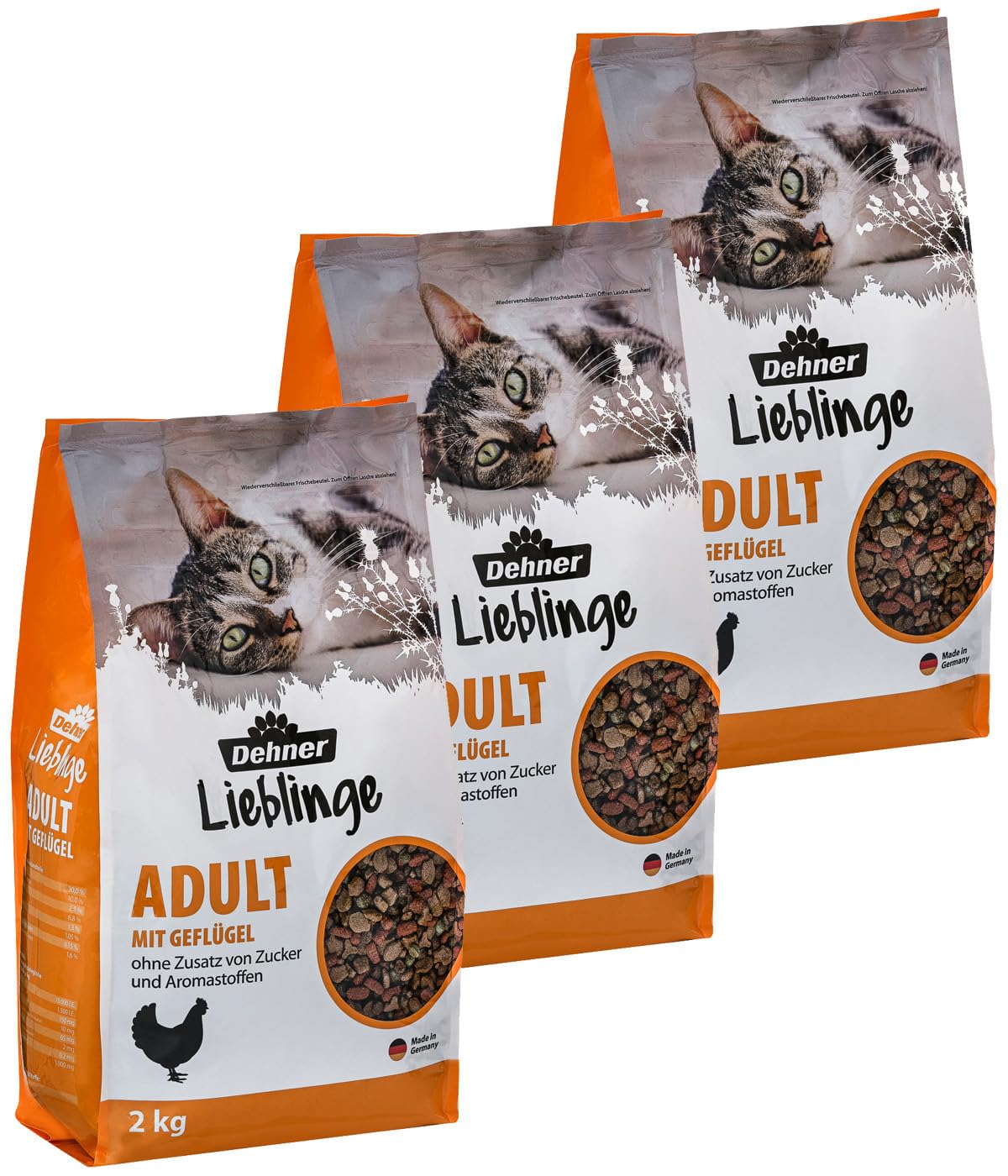 dehner-lieblinge-katzenfutter-gefl-gel-trocken-6-kg-zuckerfrei image 1
