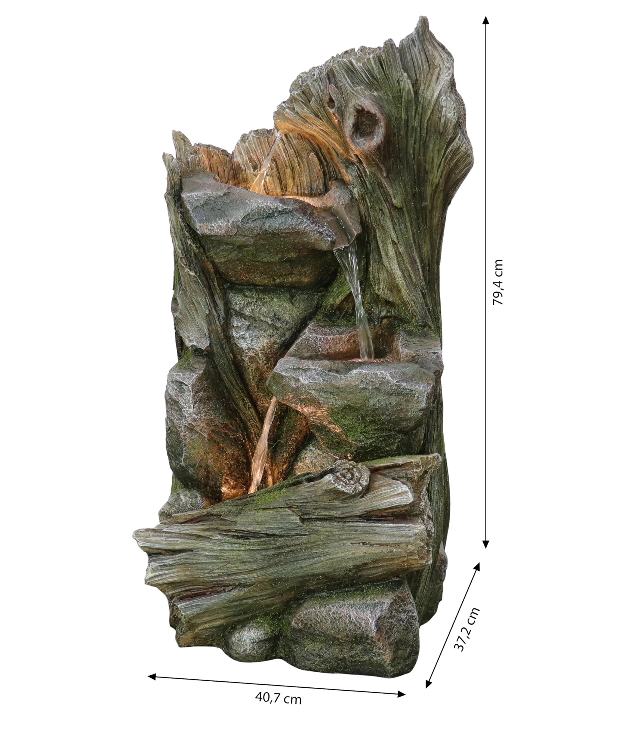 dehner-grano-gartenbrunnen-solar-grau-mit-led-79-cm image 4