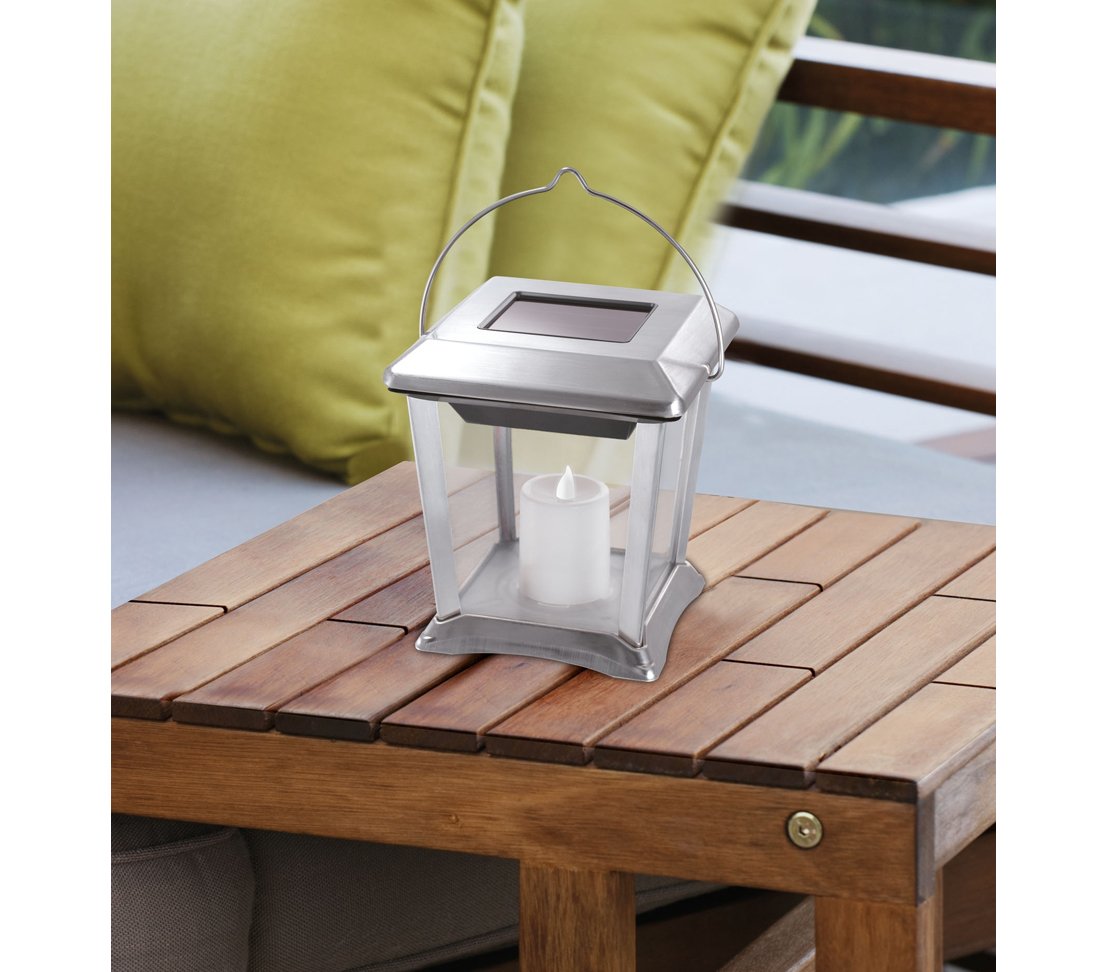 dehner-laterne-solarleuchte-edelstahl-silber-22-cm image 2