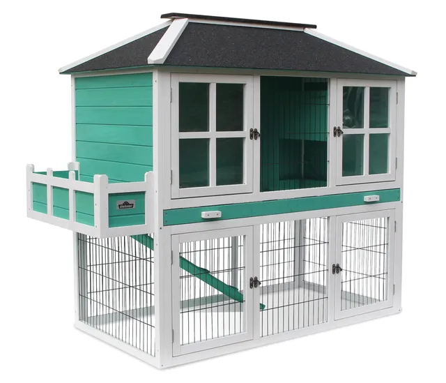 dehner-happy-home-palazzo-kaninchenstall-tannenholz-145-cm-wei image 1