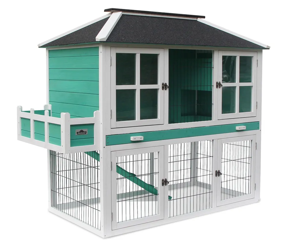 dehner-happy-home-palazzo-kaninchenstall-tannenholz-145-cm-wei image 1