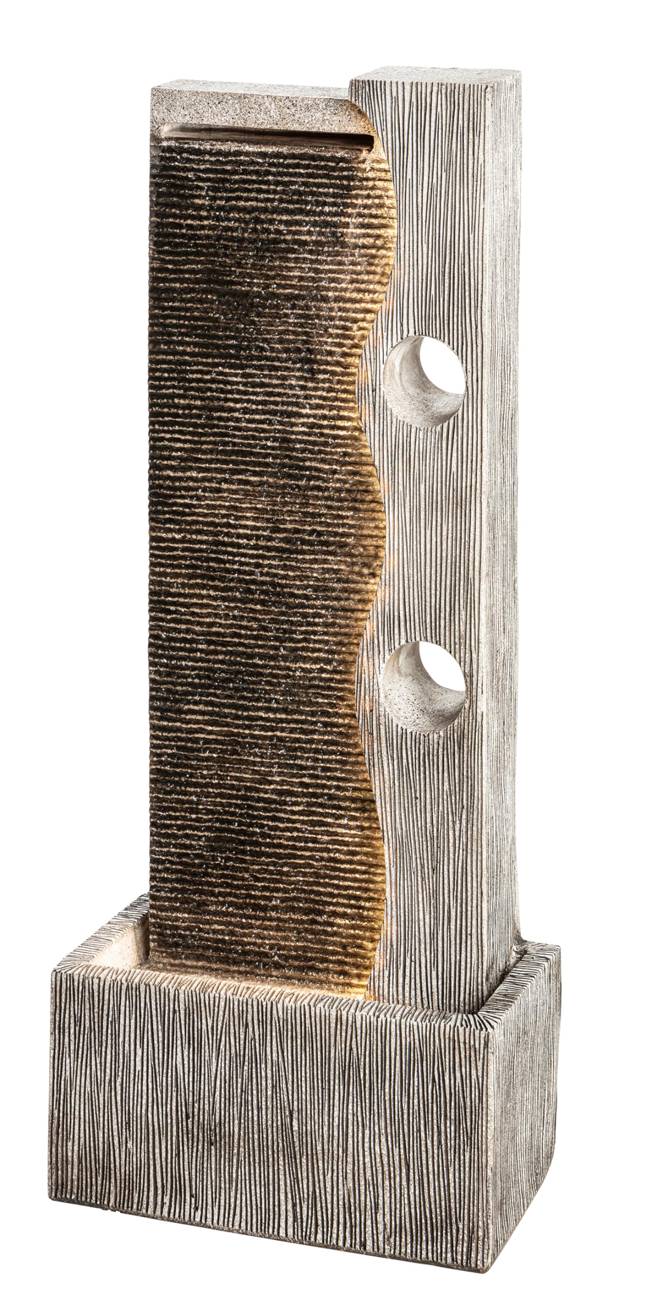 dehner-gartenbrunnen-eclipse-led-polyresin-grau-100-cm image 3
