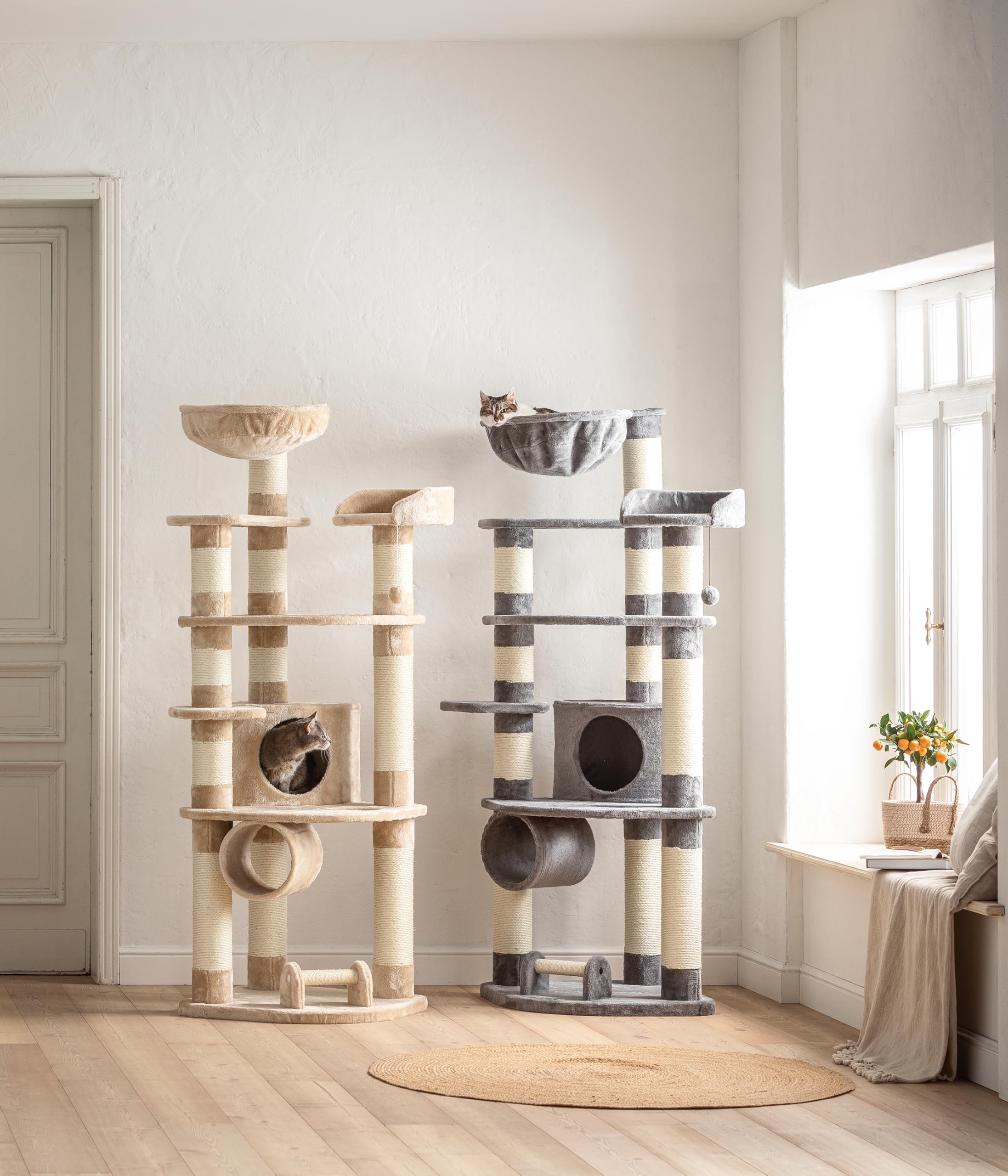 dehner-katzen-kratzbaum-edda-180-cm-sisal-pl-sch-grau image 5