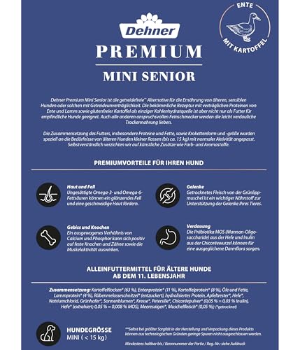 dehner-premium-mini-senior-trockenfutter-ente-lamm-4-kg image 7