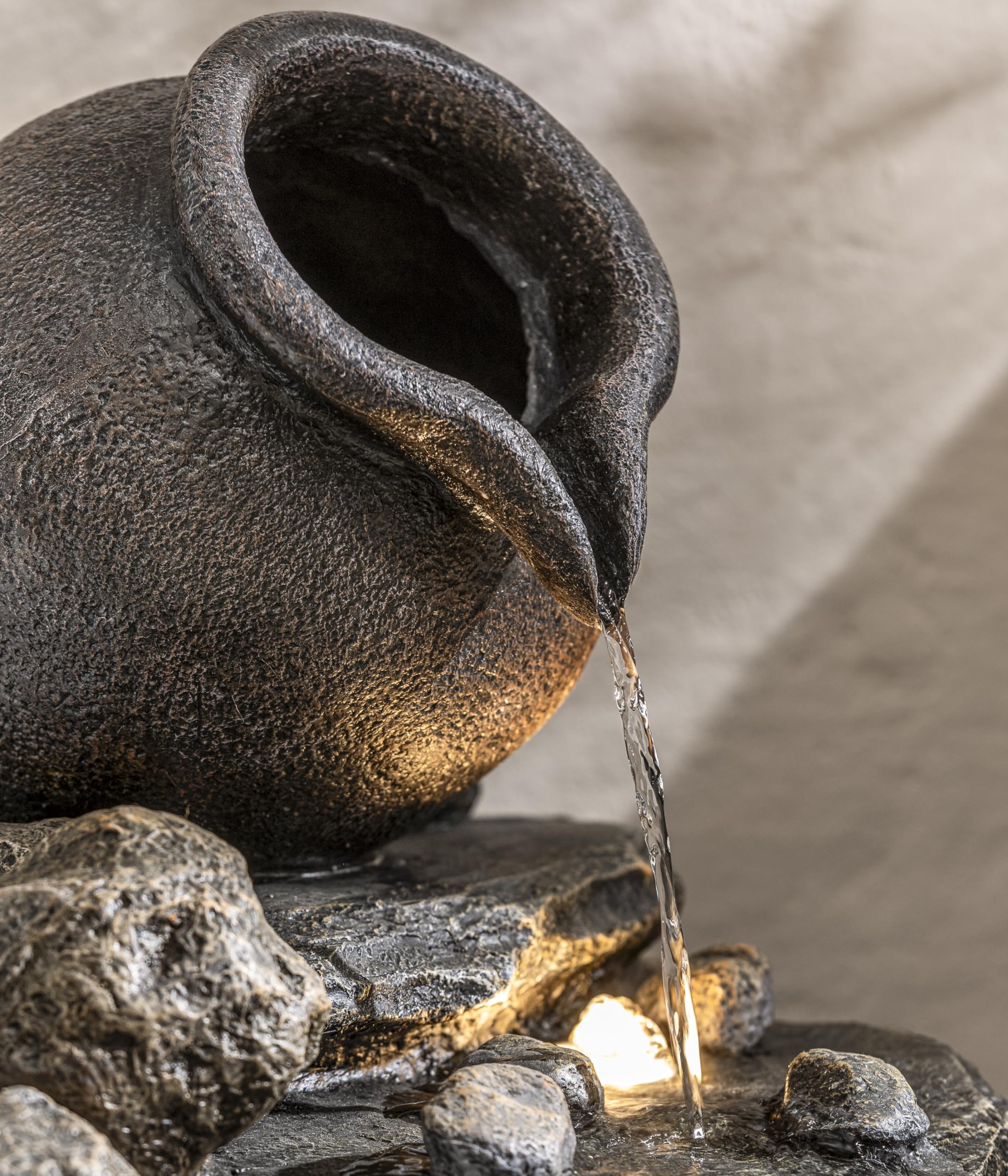 dehner-soltero-gartenbrunnen-solar-led-polyresin-grau-54-cm image 4