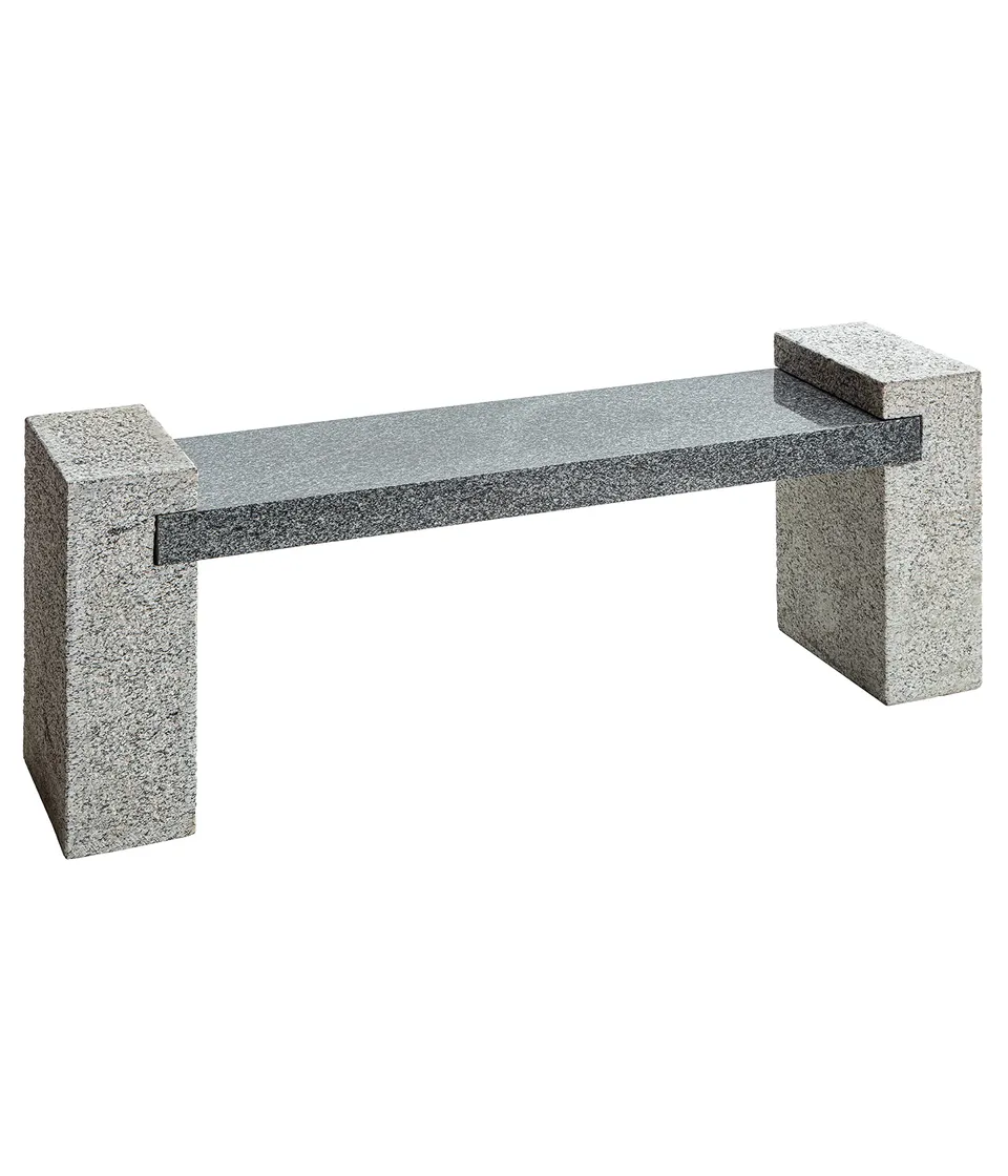 dehner-gartenbank-granit-2-sitzer-120-cm-hellgrau-wetterfest image 1