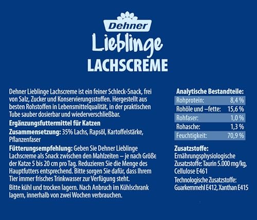dehner-lieblinge-katzensnack-lachscreme-6x75g-zuckerfrei image 8