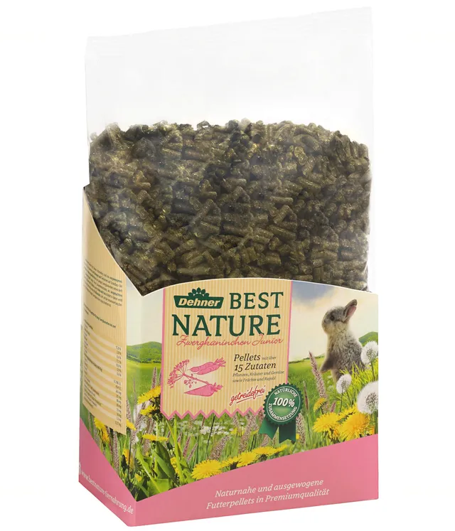 dehner-best-nature-zwergkaninchenfutter-junior-pellets-3-kg image 1
