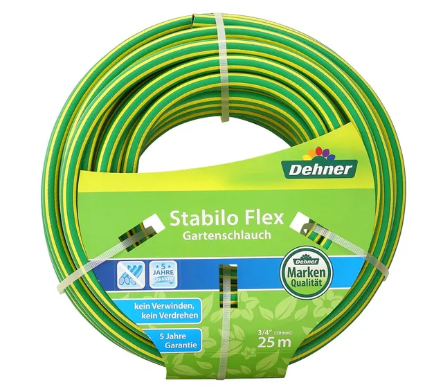 dehner-stabiloflex-hobby-gartenschlauch-25-m-3-4-zoll-robust image 1