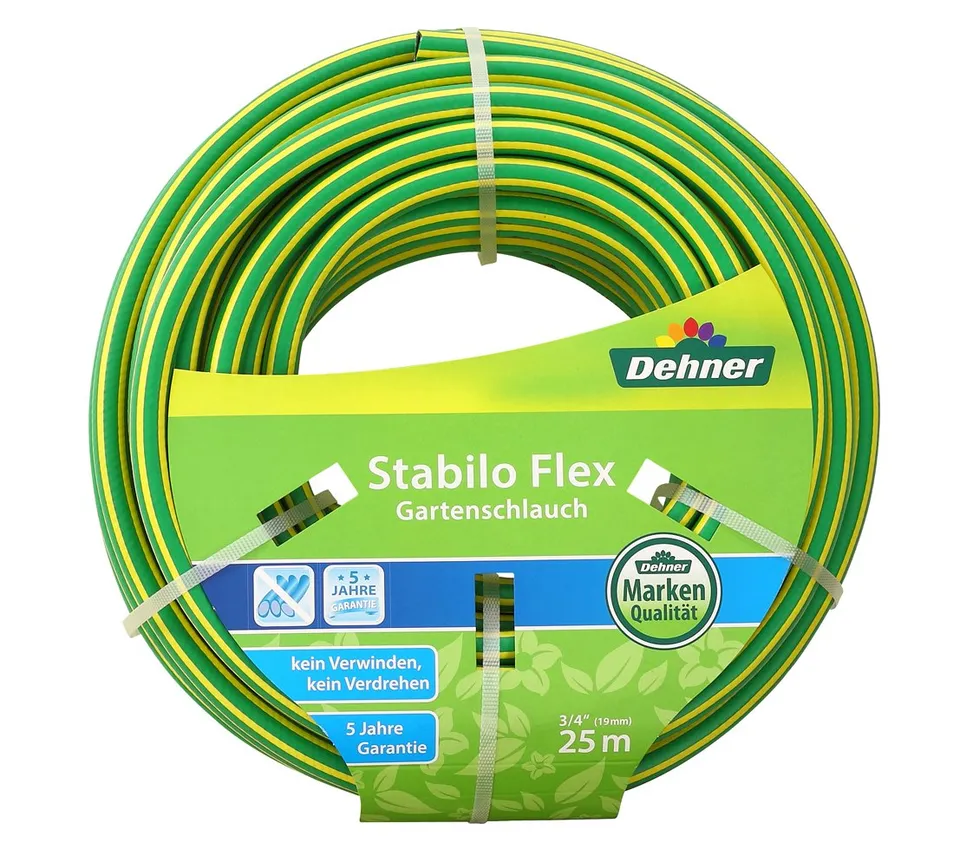 dehner-stabiloflex-hobby-gartenschlauch-25-m-3-4-zoll-robust image 1