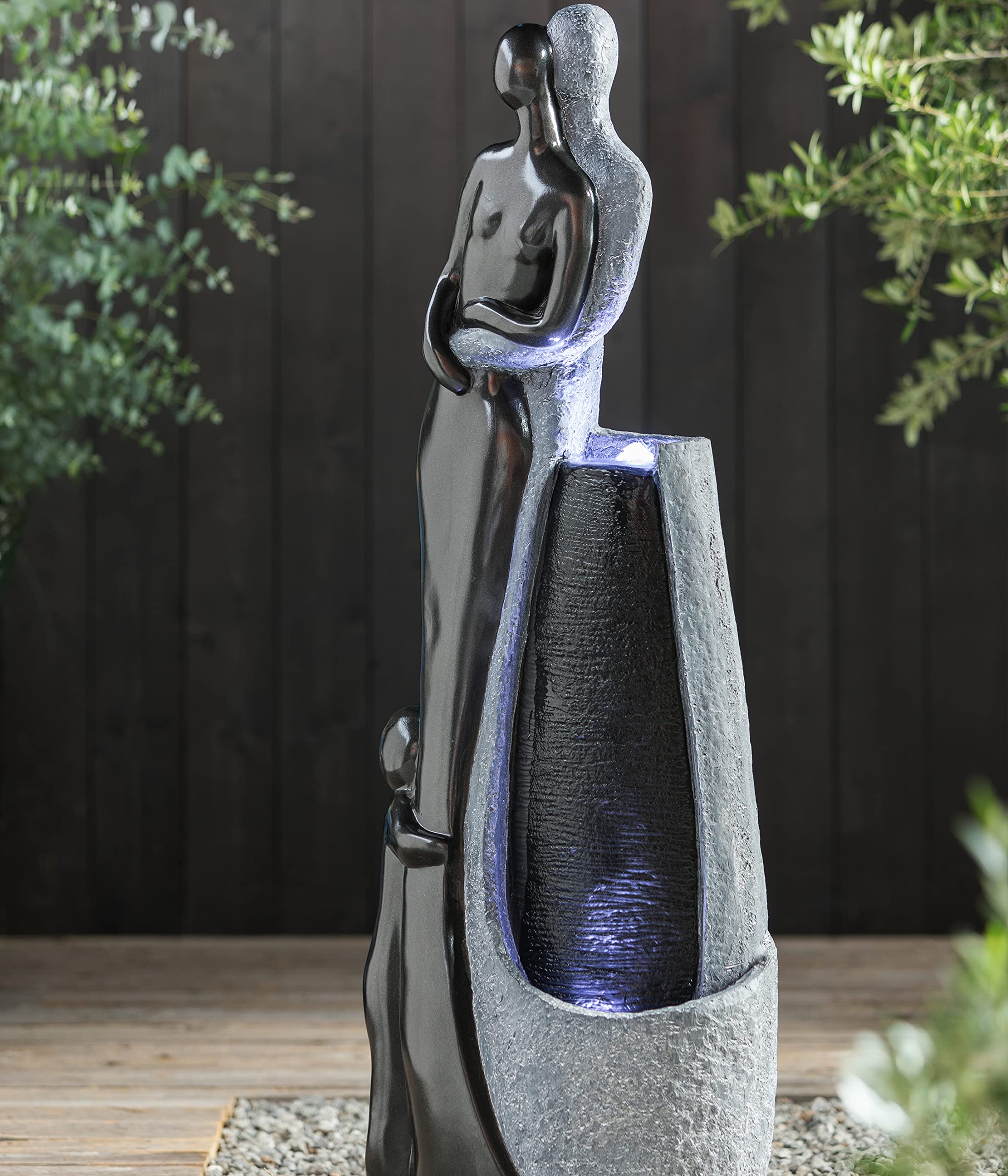 dehner-family-gartenbrunnen-mit-led-polyresin-grau-kaltwei image 8